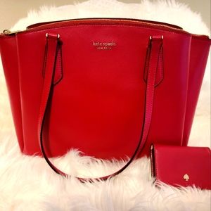 Kate Spade Booked Large Work Tote And Wallet